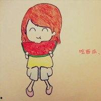 可爱头像女童吃瓜,女童可爱吃瓜瞬间